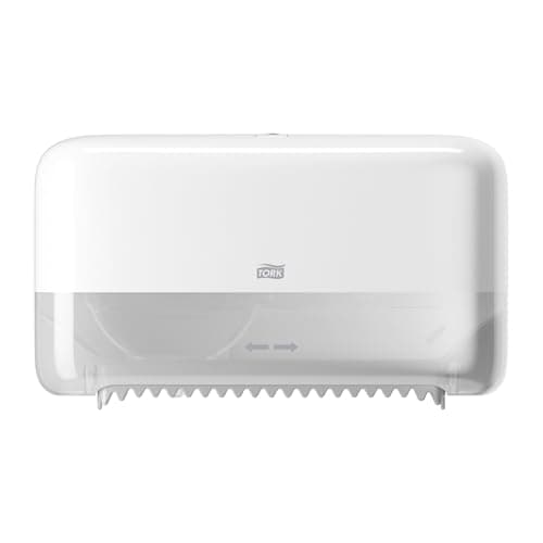 Image of Tork Coreless Toilet Roll Wall Mounted Dispenser White T7, Mid-Size, Elevation Range, 558040