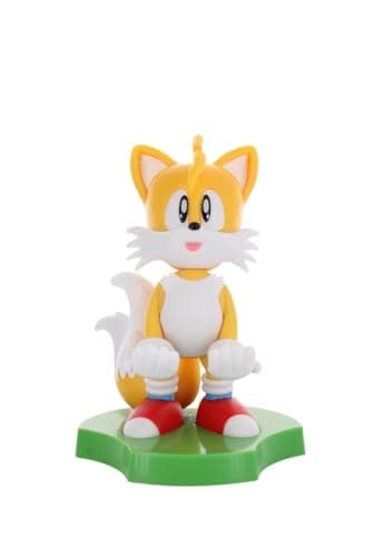 Image of Exquisite Gaming: Holdems: SEGA - Tails - Earbud & Phone Holder, Cable Guys Stand, Mini Collectibles with a Twist, Classic Sonic, Licensed Figure