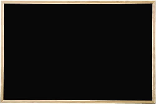 Image of KAV 600mm x 900mm Wall Mounted Bulletin Chalk Boards with Chalk and Eraser - Wall Hanging Blackboards with Wooden Frame Perfect for Memo Message Board, Notice Boards, Kitchen Chalkboard, Menu Board
