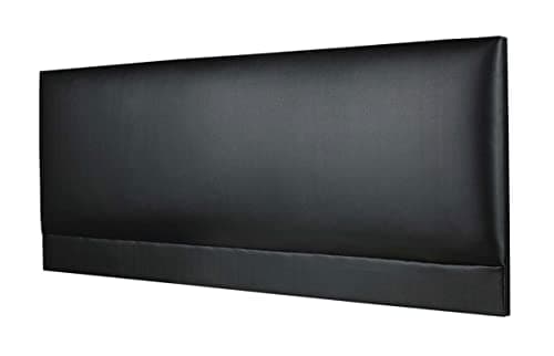 Image of CROWNBEDSUK ROMA FAUX LEATHER HEADBOARD 2ft6,3ft,4ft,4ft6,5ft,6ft (4FT6 DOUBLE, Black)