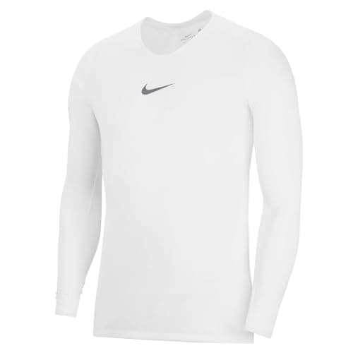 Image of NIKE Mens Dri-fit Park First Layer T-Shirt, White/(Cool Grey), M EU