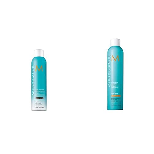 Image of Moroccanoil Dry Shampoo Dark Tones, 217ml & Luminous Hairspray Strong, 330ml