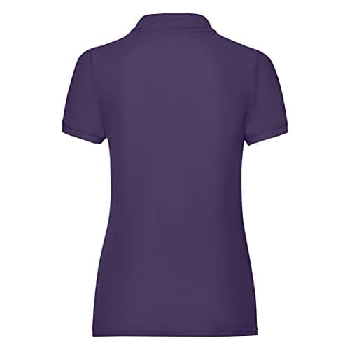Image of Fruit of the Loom Womens Lady-Fit 65/35 Short Sleeve Polo Shirt (L) (Purple)
