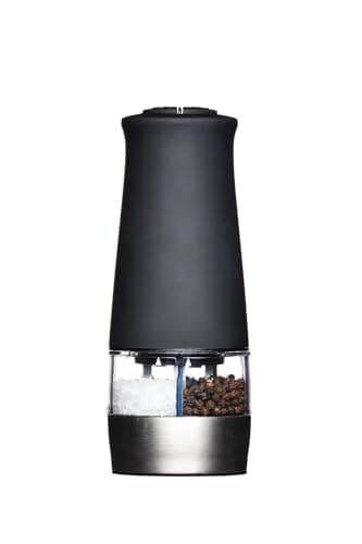 Image of MasterClass MCSNPEMILL 2 in 1 Electric Salt and Pepper Mill with Adjustable Setting, Plastic, Black, 0.328cm x 6.0cm x 6.0cm x 17.0cm