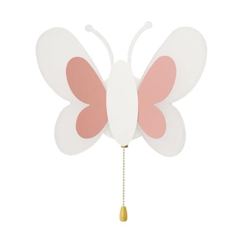 Image of Butterfly Wall Light, 12W LED Sconce with 3 Color Temperatures (3000K/4500K/6500K), Acrylic Shade & Iron Frame, High-Transmittance, Modern Indoor Lighting for Living Room, Bedroom, Dining Room 24x24cm