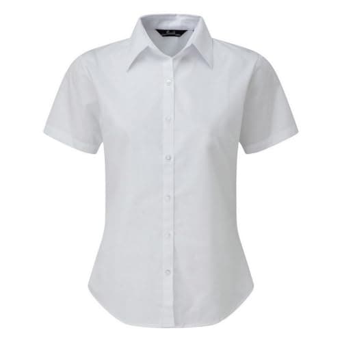 Image of Premier Short Sleeve Poplin Blouse/Plain Work Shirt (20) (White)
