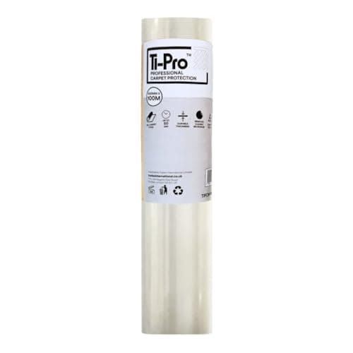 Image of TI-Pro Clear Self-Adhesive Carpet Protector Film Roll 600mm x 100m - DIY Heavy Duty Waterproof Floor Protection | (1 Pack)