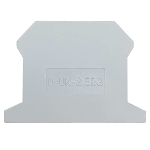 Image of Erayco D/UK-2.5BG DIN Rail Mounted Terminal Block End Cover (Pack of 50) …