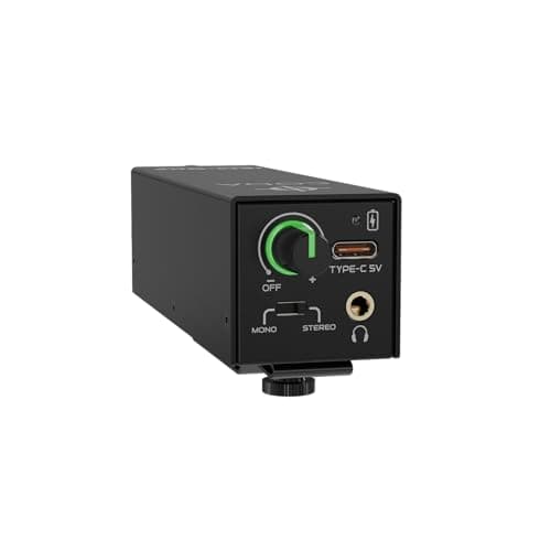Image of Wired in-Ear Monitor Amplifier - Single Channel Rechargeable Headphone Amp with USB-C, LED Volume Knob, XLR/TRS Inputs, Included Rechargeable AAA Batteries, Personal IEM Amp for Musicians by CODA