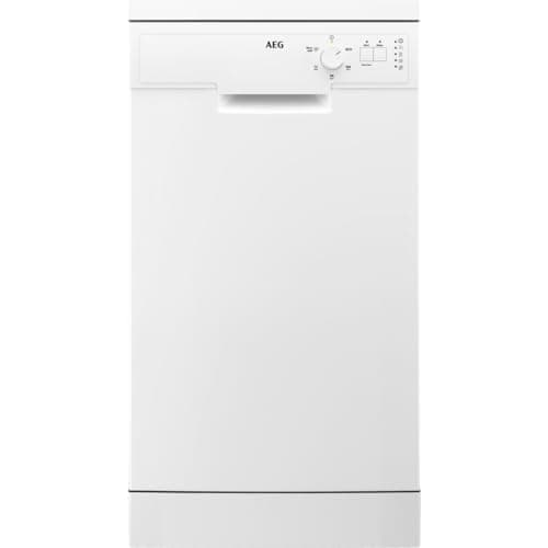 Image of AEG 5000 Series Freestanding Dishwasher, FFX52507ZW, Dishwasher with AirDry Technology, 10 Settings, Customisable Space with MaxiFlex Drawer, Quik Program, 46 dB, 45cm, White, Class E