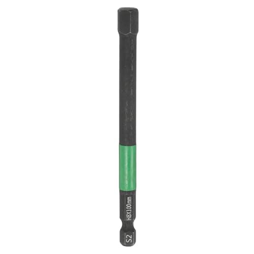 Image of sourcing map H8 Flat Hex Head Screwdriver Bit 8mm Metric Tip 1/4" Hex Shank 100mm (4") Long Magnetic Hexagonal Screw Drill Bit Wrench Black Phosphate S2 Steel Power Driver Socket