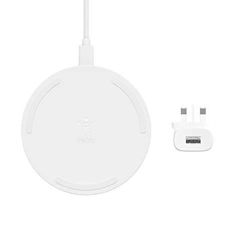 Image of Belkin BoostCharge Wireless Charging Pad 10W (Qi-Certified Fast Wireless Charger for iPhone, Samsung, Google, more), White
