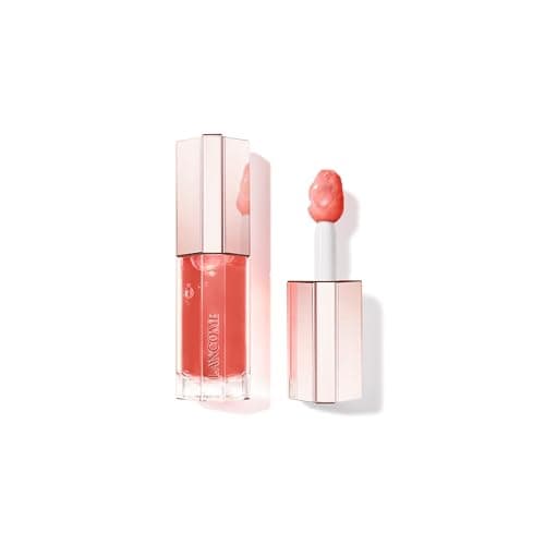 Image of Lancôme Lip Idôle Juicy Treat Lip Gloss, Lip Oil-In-Gloss, Hydrating & Plumping 3D Shine with Squalane & Hyaluronic Acid, for a Fuller & Plumper Lip Look, Pinky Promise, 8.5ml