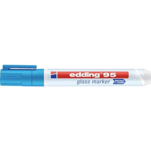 Image of Edding e-95 4-95010 Light Blue Glass Marker 1.5 mm 3 mm Pack of 1