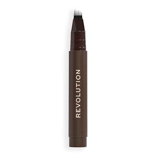 Image of Revolution, Instant Brow Hair Pen, Precision Applicator for Hair-Like Strokes, Long-Lasting Eyebrow Pen, Dark Brown, Vegan & Cruelty-Free, 1.8ml
