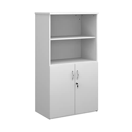 Image of Mr Office Universal combination unit with open top 1440mm high with 3 shelves, White