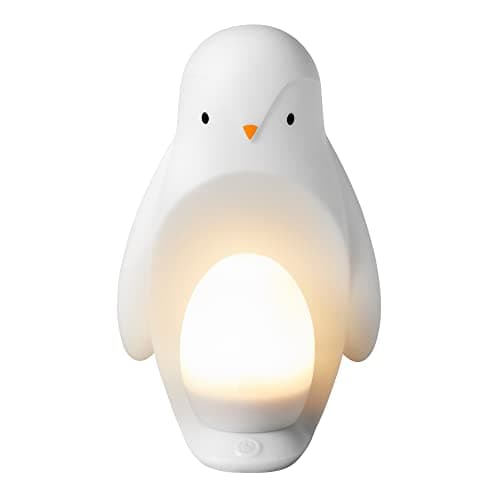 Image of Tommee Tippee 2-in-1 Portable Penguin Nursery Night Light, Reassuring Portable Egg Light to Promote Independent Sleep, Adjustable Brightness, USB-Powered