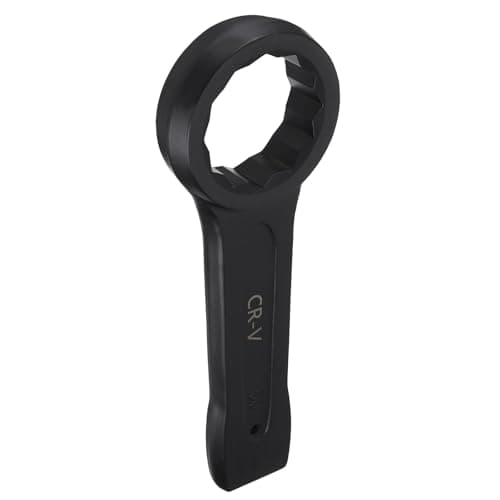 Image of sourcing map Slogging Box End Striking Ring Wrench 80mm Metric CR-V Steel 12-Point Flat Strike Wrench Baking Paint Single Head Spanner Hand Tool for Mechanical Automotive Repair