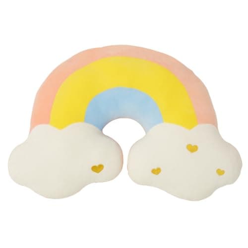 Image of NatureMan Moon Rainbow Cloud Pillow Cushion, Soft Plush Cloud Shaped Pillow Stuffed Rainbow and Moon Nursery Decor,Bedside Sofa Sleeping Plush, Kids Cute Candy Color Cushion (Rainbow)
