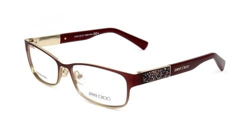 Image of Jimmy Choo JC124 VUS MATT RED LIGHT GOLD OPAL BURGUNDY 54/15/135 WOMAN Eyewear Frame