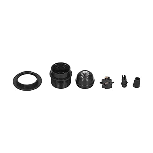 Image of KooingTech E27 Lamp Holder, 4A Black Pendant Light Fitting, Table Lamp Fittings with Cable Clip AC85‑265V