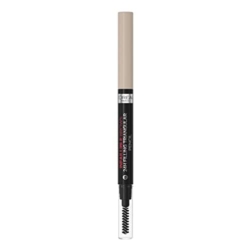Image of L'Oreal Paris Eyebrow Liner, Brow Filling Triangular Pencil, Natural Matte Finish, With Spoolie Brush, Up to 24H Wear, Infallible 24H, 8.0 Light Cool Blonde