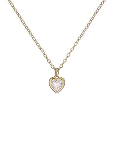 Image of Ted Baker Hannela Crystal Heart Pendant Necklace For Women (Gold/Crystal)