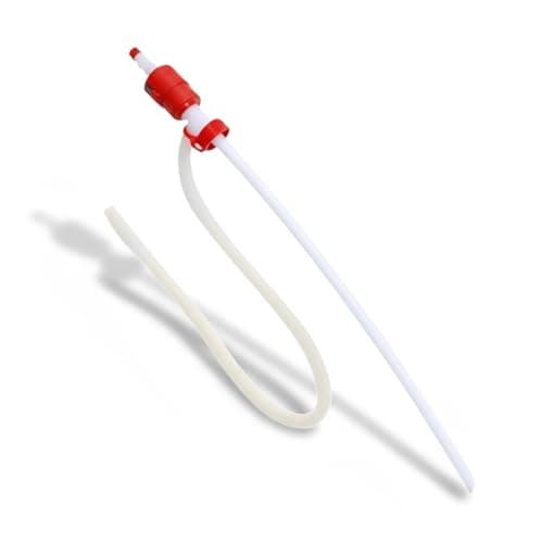 Image of Large Syphon Pump for Easy Liquid Transfer | Durable Chemical-Resistant Plastic, Heat & Cold Proof, Long Reach Nozzle with Flow Control (Single)