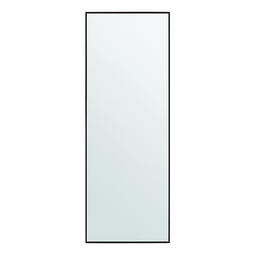 Image of Home Selections Black Metal Wall Mirror, 40 X 110 cm, Full Length Mirror, Aluminium Frame, Tempered Glass, Hangs Horizontally or Vertically