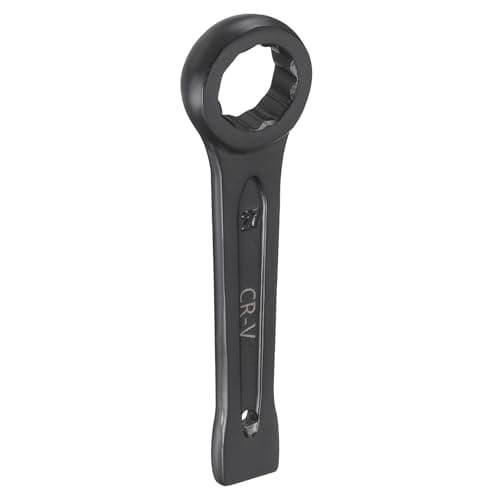 Image of sourcing map Slogging Box End Striking Ring Wrench 27mm Metric CR-V Steel 12-Point Flat Strike Wrench Baking Paint Single Head Spanner Hand Tool for Mechanical Automotive Repair
