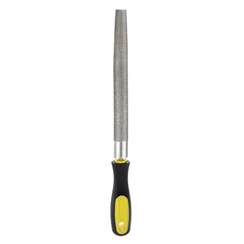 Image of sourcing map Diamond Coated File 8 Inch 80 Grits Half Round Files Tools with Plastic Handle for Metal Glass Wood Stone Grinding Polishing Engraving