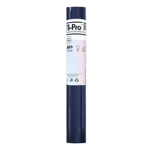 Image of TI-Pro Blue Hard Floor Protector Film Roll 600mm x 25m - Self-Adhesive Waterproof Protective Film for Wood, Tile, Laminate | (1 Pack)