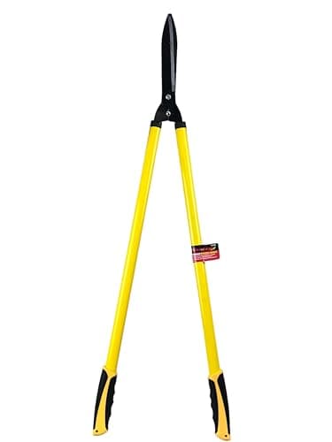 Image of Heavy Duty Garden Shears With Long Handle for Grass, Lawn, and Tree Trimming - Yellow
