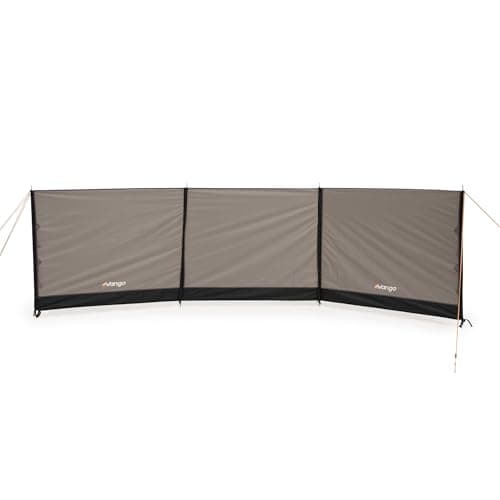 Image of Vango Family Windbreak - PowerPlus Steel Poles, Fire Retardant Fabric, 4,000mm Waterproof Sentinel Active Plus Material, High Visibility Guylines, Compact Carry Bag for Camping, Beach (Grey)