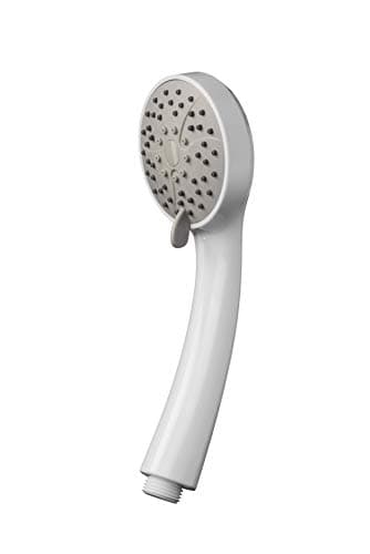 Image of Croydex Essentials Three Function White Shower Head - Shower Handset with Rub Clean Nozzles, 3 Spray Options and Universal Connector, White