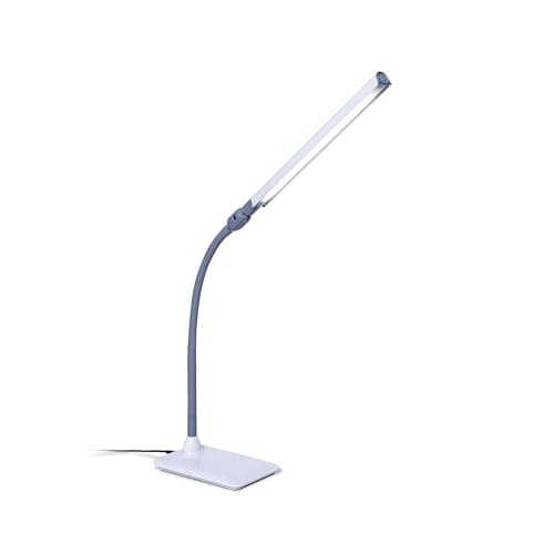 Image of Daylight UnoPro Table - New, 6,000K LEDs, 1,150 Lux, 4 Brightness Levels, Anti-Glare Shade, Flexible Arm, Pivoting Head Joint - Ideal for Sewing, Reading, Crafts - White