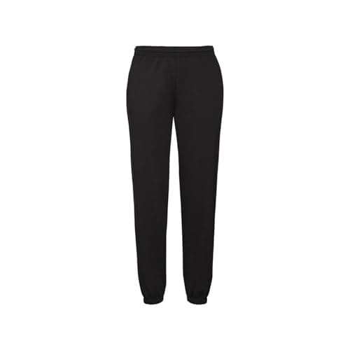 Image of Fruit of the Loom Men's Elasticated Cuff Classic Jog Pants, Black, Large