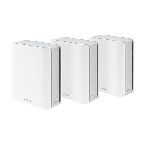 Image of ASUS ZenWiFi BT8 (3-Pack) Tri-Band WiFi 7 Mesh, 14 Gbps, 8850 sq.ft, Dual 2.5G Ports, Security and Parental Controls Included, Smart Home Master SSIDs, 4G & 5G Mobile Tethering