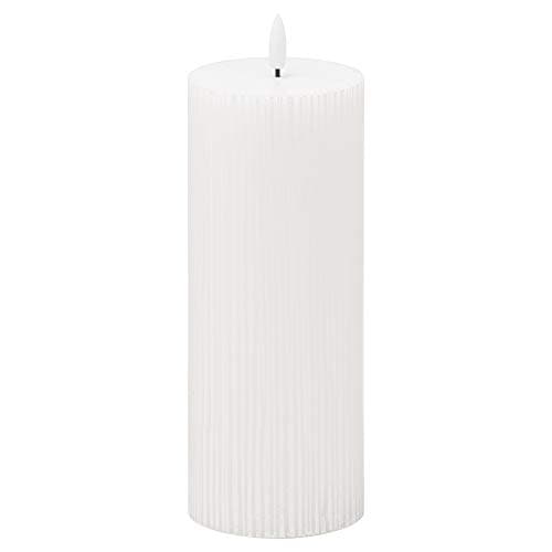Image of Hill 1975 Luxe Collection Natural Glow 3X8 Textured Ribbed Led Candle