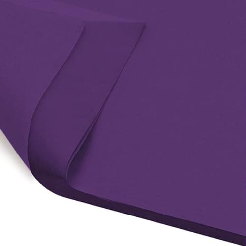 Image of Pack of 10 x Vibrant Tissue Paper 500mm x 750mm for Gift Bags, Wrapping, Flowers, Wedding, Arts Crafts - Quality Acid Free (Purple)