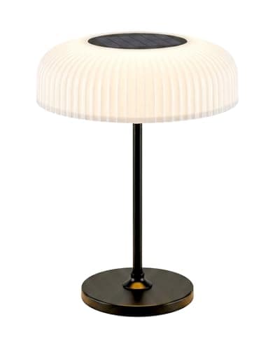 Image of Orihome® Outdoor Solar Table Lamp, Cordless Patio & Deck Light, USB Rechargeable, IP44 Waterproof LED Lantern for Garden, Balcony, 4000mAh Battery, Stepless Dimming, Warm & Cool White