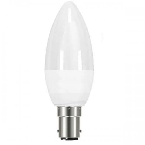 Image of Eveready 6 watts 40 watts LED Candle Light Bulbs SBC B15 Small Push in Cool White Pack of 10