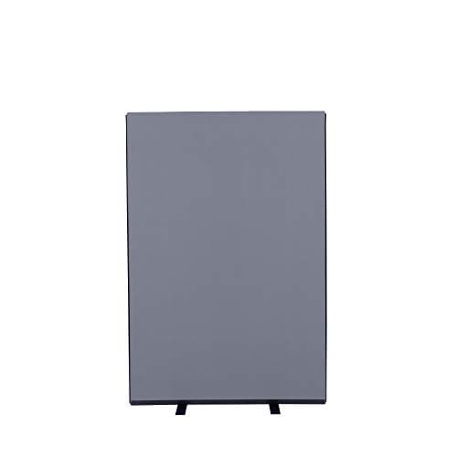Image of Panelwarehouse 1000mm W x 1500mm H Free Standing Office Partition Screens Room Divider Gunmetal Grey Nyloop Fabric