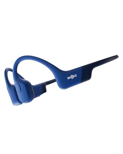 Image of SHOKZ OpenRun Bone Conduction Headphones, Open-Ear Bluetooth Sports Earphones with Mic, IP67 Waterproof Wireless Headset for Running and Workout, 8H Playtime, USB-C - Blue, Sport headband