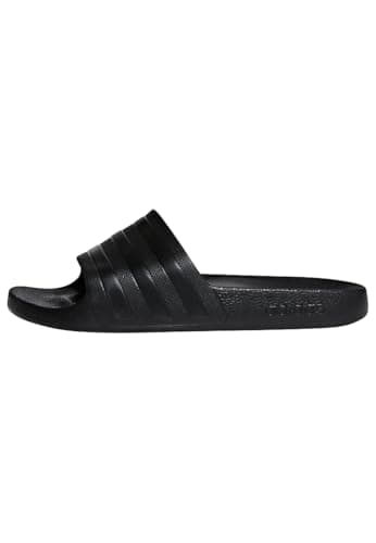 Image of adidas Unisex Adilette Aqua Slides Shoes, Core Black/Core Black/Core Black, 12 UK
