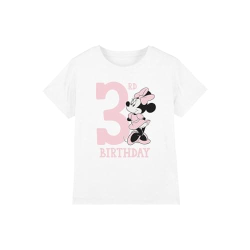 Image of Minnie Mouse 3rd Birthday Shirt Girls T Shirt, White, 5-6 Years