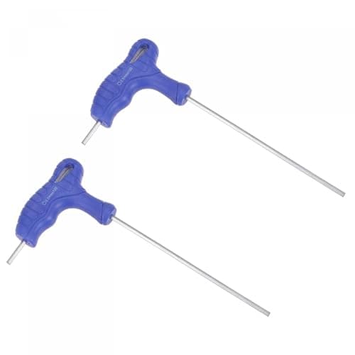 Image of TOP-VIGOR 2Pcs 2.5mm Hex Key T-Handle, T Bar Dual End Wrench Spanner Allen Key for Home Repair and Mechanical Maintenance, Metric CR-V Steel