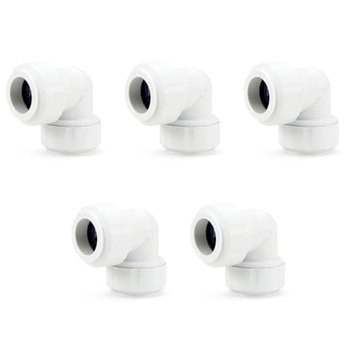 Image of LavaPlumb Push Fit Plumbing Fittings 15mm 22mm White Pushfit Elbow Tee Coupler for Barrier & Copper Pipe WRAS Approved