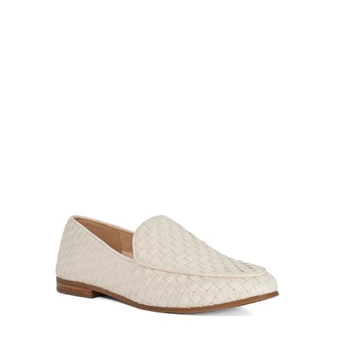 Image of Dune London Ladies Guava Woven Loafers Size UK 5 Ecru