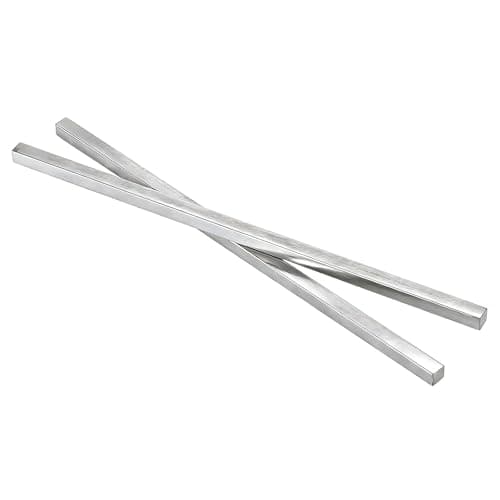 Image of Awclub 2 Pcs Square Steel Key Stock, 8mm x 8mm x 12" Metal Bars, Cold-Drawn 45# Steel, Precision Key Stock for Shaft Keyways in Motors and Machinery & DIY Projects